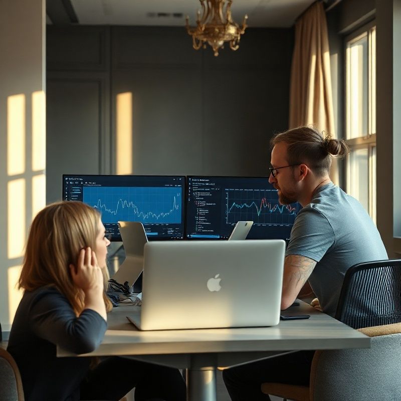 Tým Malý Dílna v kanceláři ve Zlíně u obrazovek s dashboardem